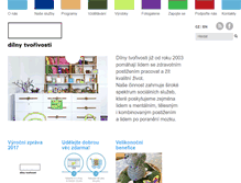 Tablet Screenshot of dilnytvorivosti.cz